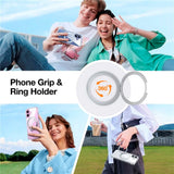 TORRAS - iPhone 16 - Fleksibelt Plastik Cover m. Ring Kickstand - MagSafe Kompatibel - Gennemsigtig