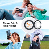 TORRAS - iPhone 16 - Fleksibelt Plastik Cover m. Ring Kickstand - MagSafe Kompatibel - Sort