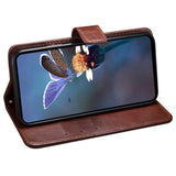 EIDERWOOD iPhone 16 Plus Kunstlæder Flip Case m. Indbygget Pung & Ståfunktion - Lyseblå