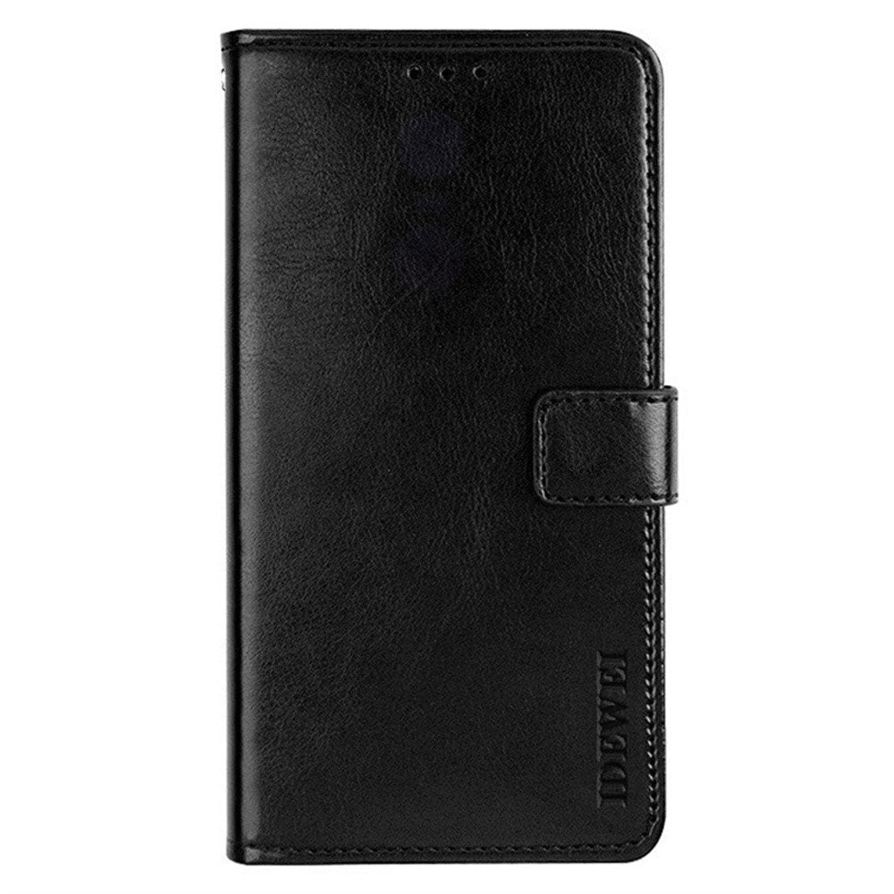 EIDERWOOD iPhone 16 Kunstlæder Flip Case m. Indbygget Pung & Ståfunktion - Sort