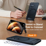 TORRAS - Samsung Galaxy S24 Ultra - Hybrid Cover m. Kickstand - MagSafe Kompatibel - Sort