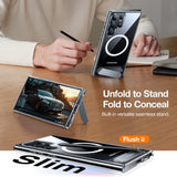 TORRAS - Samsung Galaxy S24 Ultra - Hybrid Cover m. Kickstand - MagSafe Kompatibel - Gennemsigtig