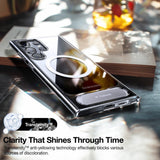 TORRAS - Samsung Galaxy S24 Ultra - Hybrid Cover m. Kickstand - MagSafe Kompatibel - Gennemsigtig