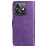 Oppo A60 / A40m / A40 - EIDERWOOD Kunstlæder Flip Cover m. Strop - Lilla