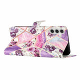 EIDERWOOD Samsung Galaxy S25+ (Plus) Flip Cover m. Pung & Strop - Lilla Marmor