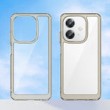 Oppo A60 / A40m / A40 - EIDERWOOD Hybrid Plastik Cover - Gennemsigtig / Grå
