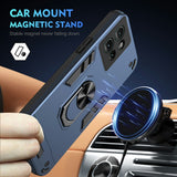 EIDERWOOD Motorola Edge 50 Håndværker Bagside Cover m. Kickstand - Blå