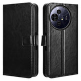 EIDERWOOD TCL 50 Pro Nxtpaper (5G) Blankt Læder Mobil Cover m. Pung & Strop - Sort