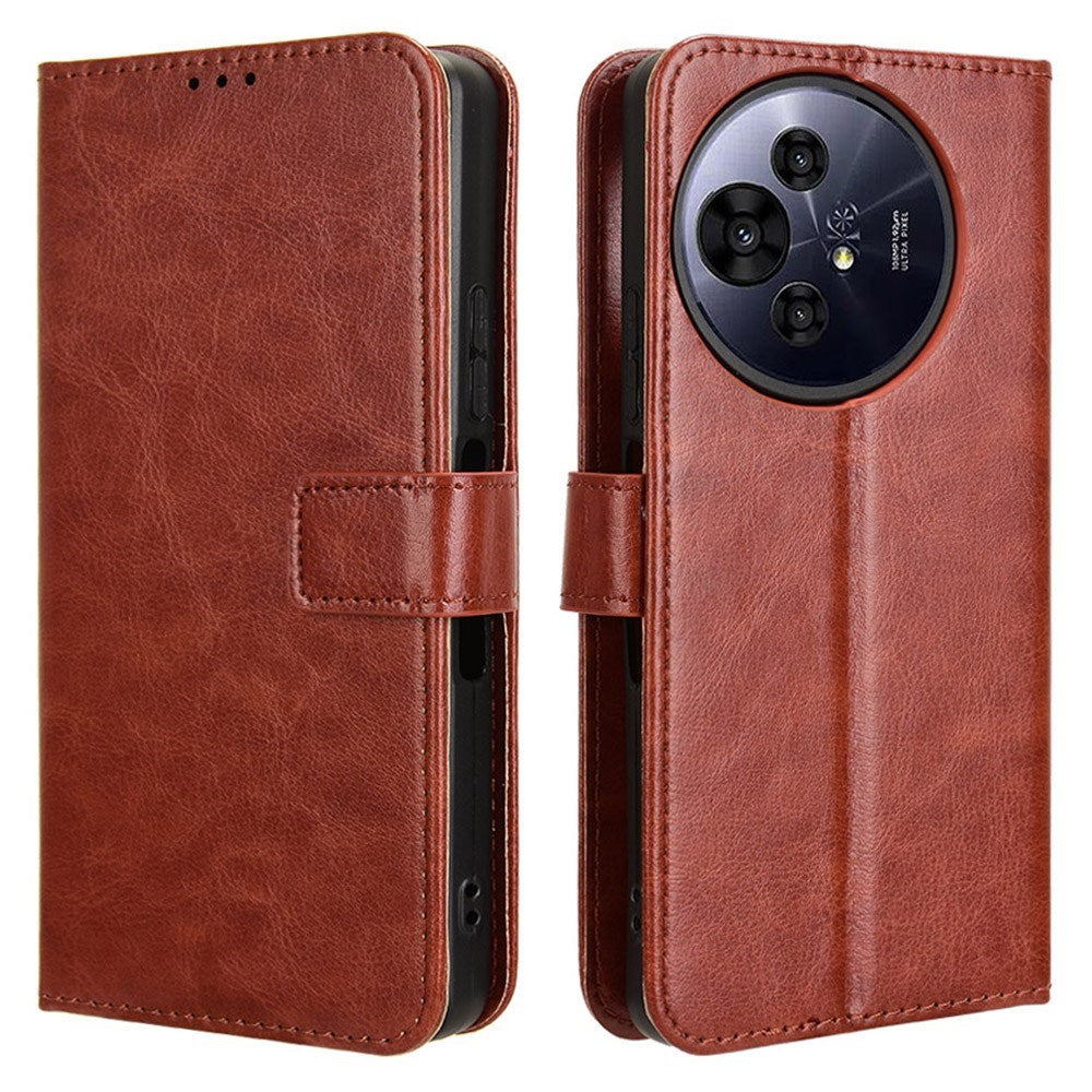 EIDERWOOD TCL 50 Pro Nxtpaper (5G) Blankt Læder Mobil Cover m. Pung & Strop - Brun