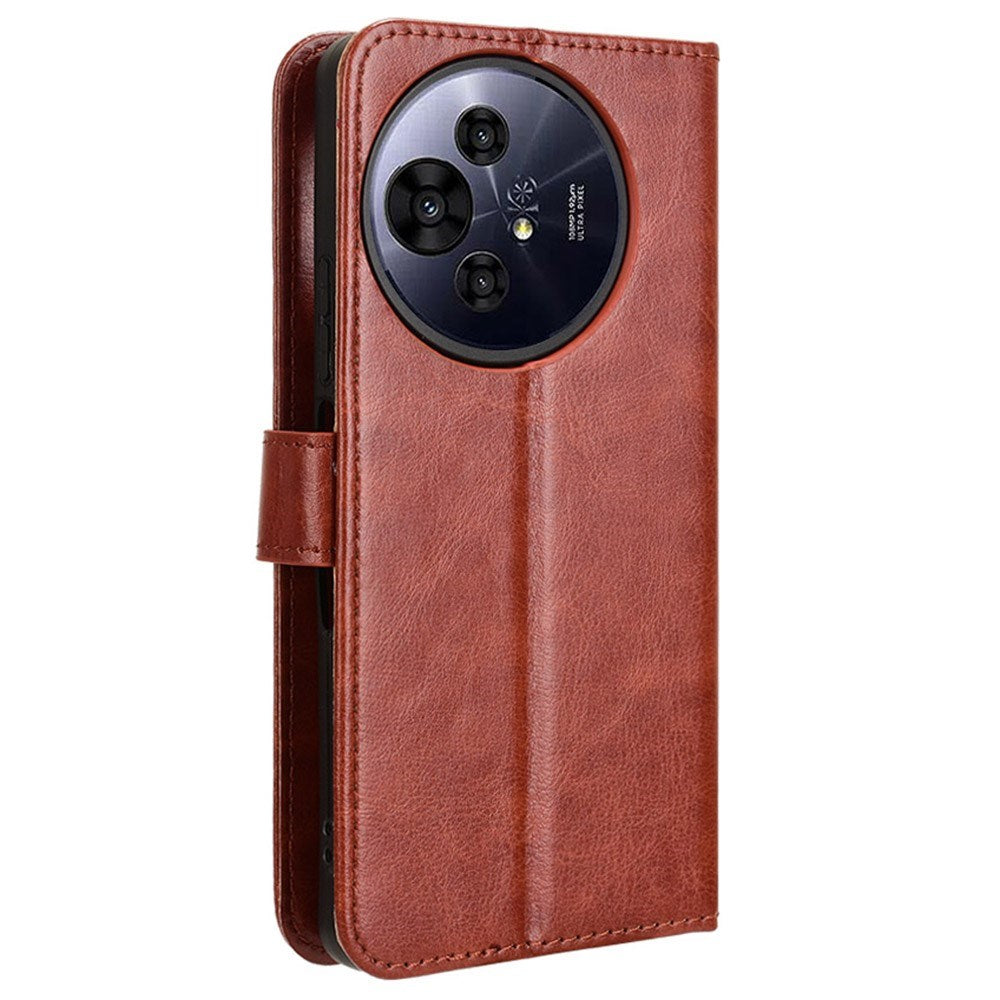 EIDERWOOD TCL 50 Pro Nxtpaper (5G) Blankt Læder Mobil Cover m. Pung & Strop - Brun