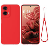 EIDERWOOD Motorola G35 5G - Silikone cover med Strop - Rød