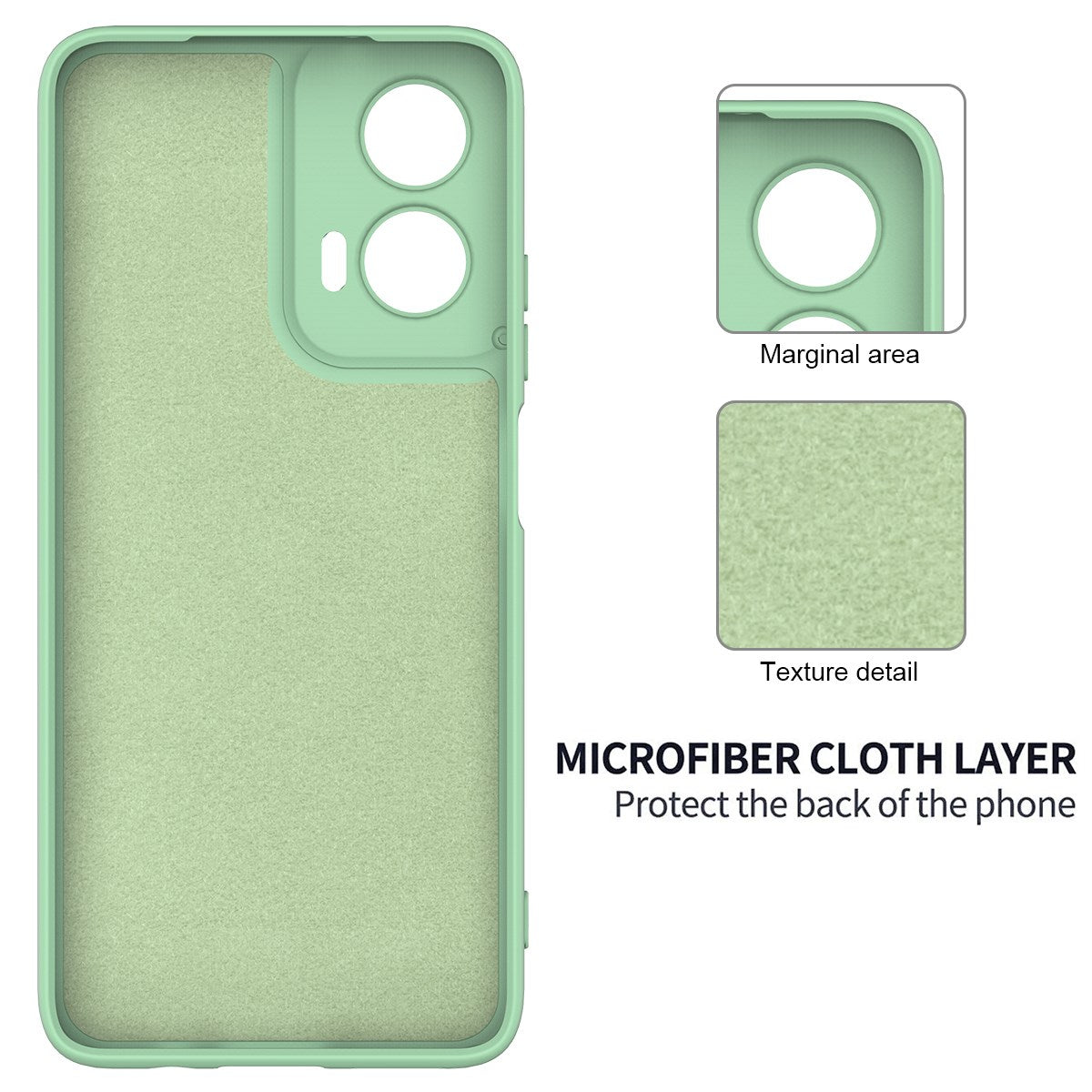 EIDERWOOD Motorola Moto G35 5G Silikone Cover med Strop - Grøn