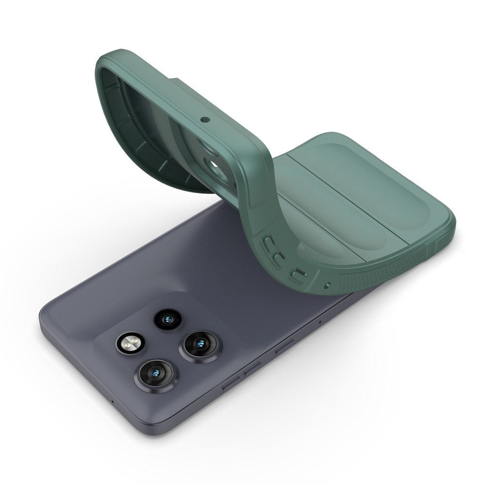 EIDERWOOD XMotorola Edge 50 Neo / ThinkPhone 25 Fleksibelt Plastik Bagside Cover - Grøn