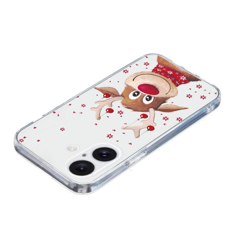 iPhone 16 - EIDERWOOD Jule Cover Fleksibelt Plastik - Rensdyret Rudolf