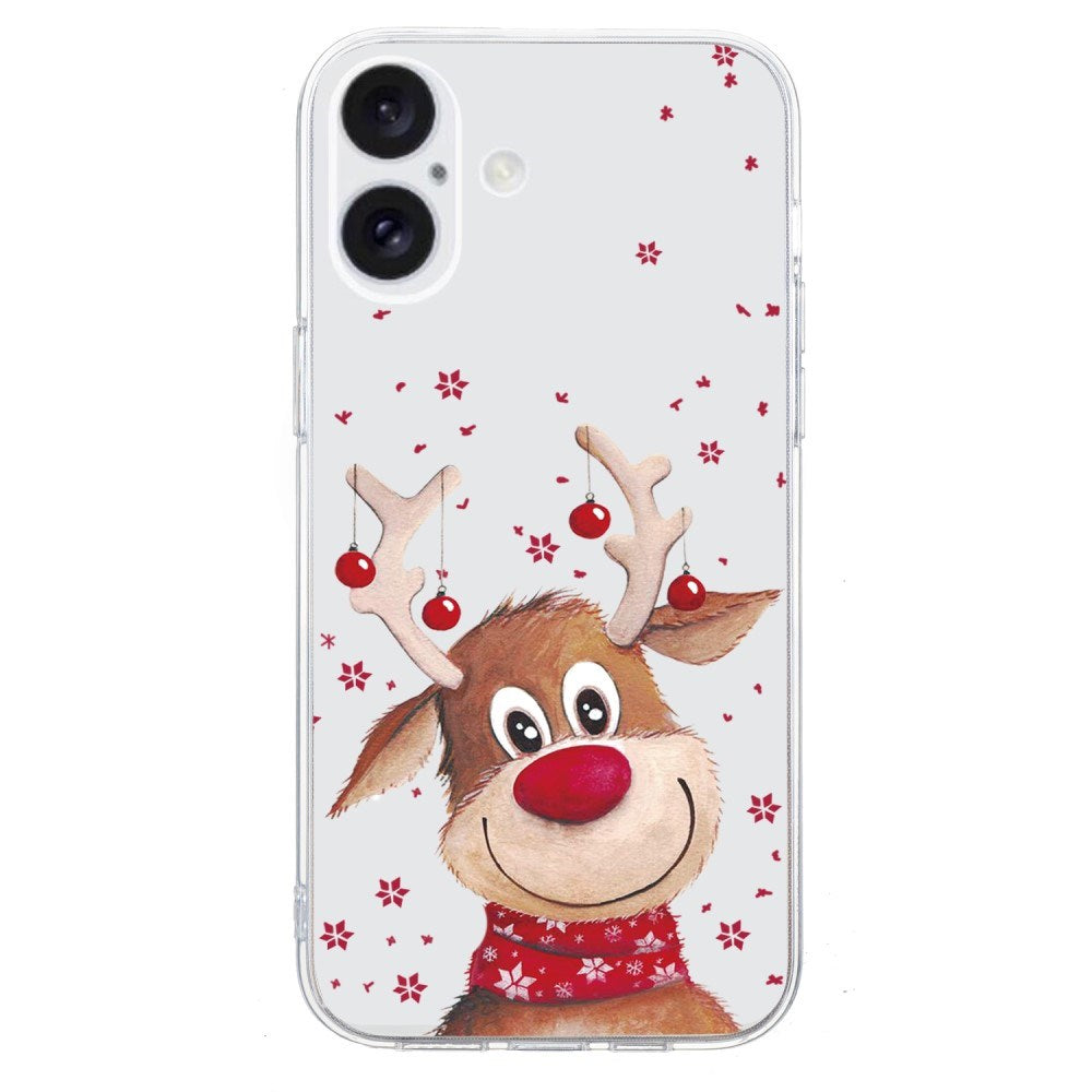 iPhone 16 - EIDERWOOD Jule Cover Fleksibelt Plastik - Rensdyret Rudolf