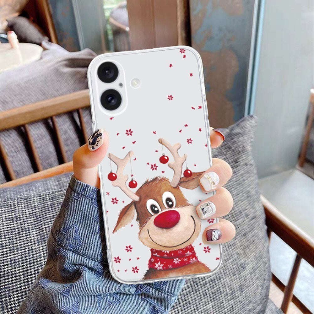 iPhone 16 - EIDERWOOD Jule Cover Fleksibelt Plastik - Rensdyret Rudolf