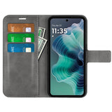 Motorola Moto G35 Flipcover - Kunstlæder - Grå