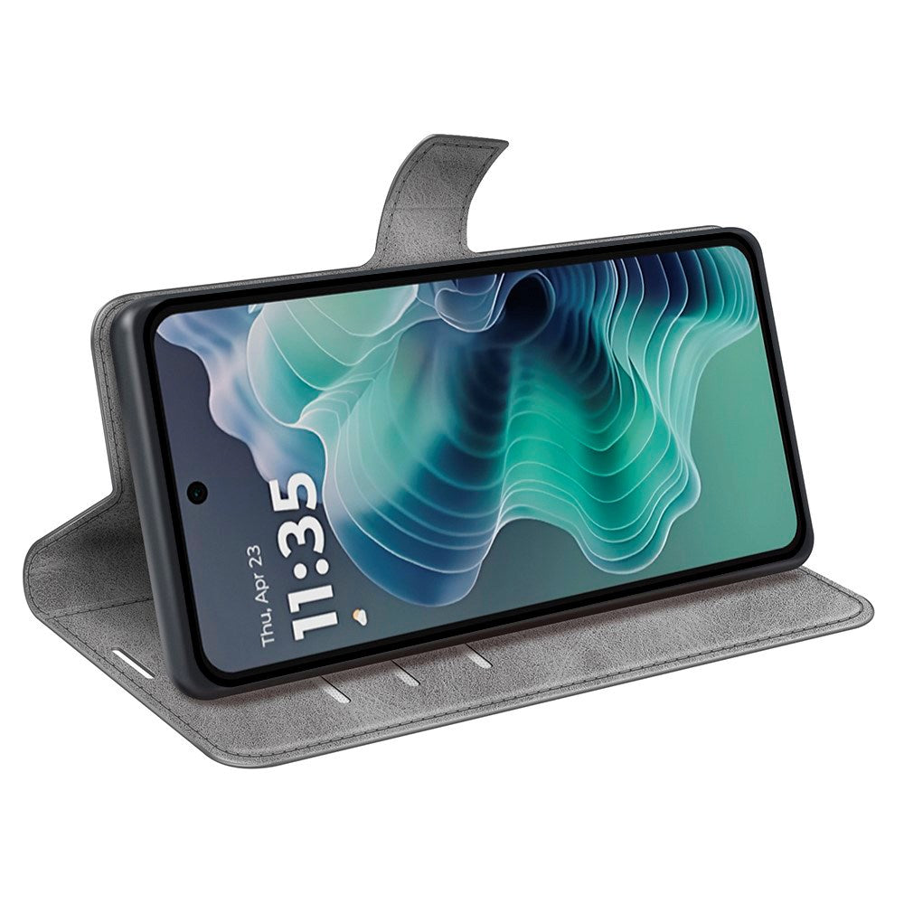Motorola Moto G35 Flipcover - Kunstlæder - Grå