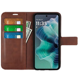 Motorola Moto G35 Flipcover - Kunstlæder - Brun