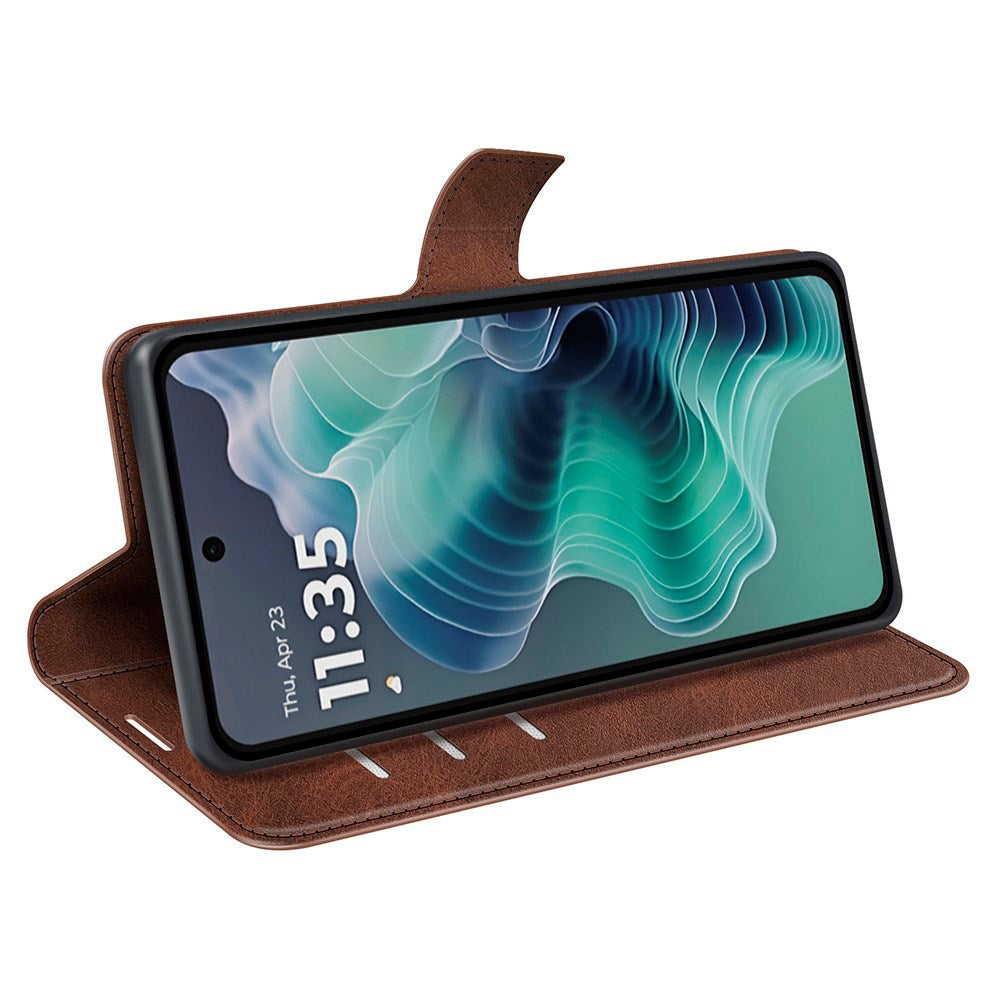 Motorola Moto G35 Flipcover - Kunstlæder - Brun