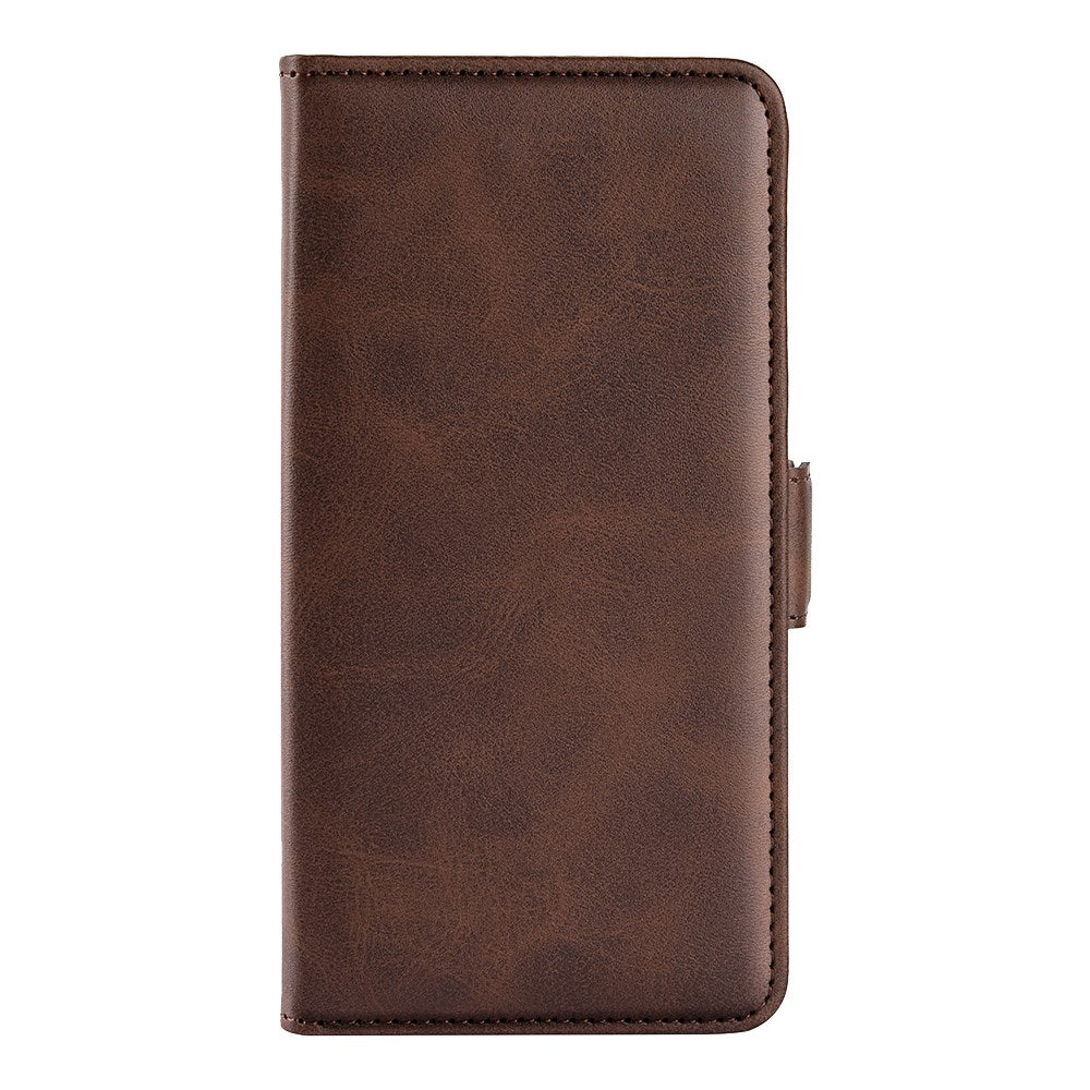 EIDERWOOD Motorola Moto G55 Wallet Flip Læder Cover m. Pung - Mørkebrun