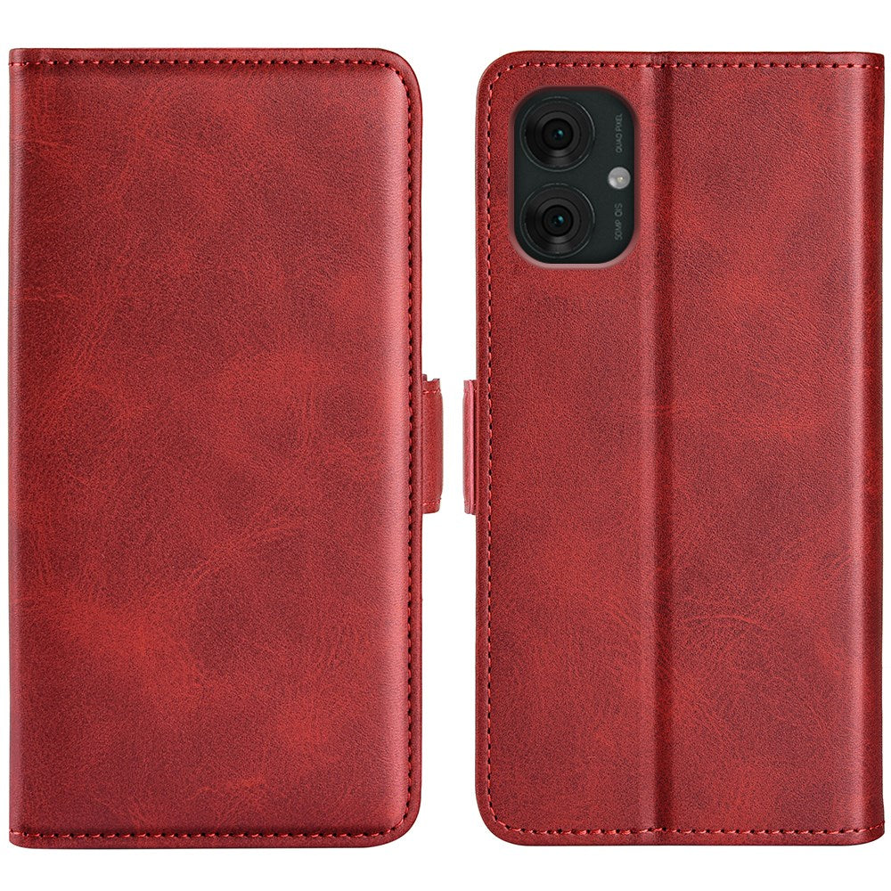 Motorola Moto G55 Wallet Flip Læder Cover m. Pung - Rød