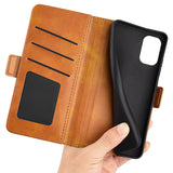 Motorola Moto G55 Wallet Flip Læder Cover m. Pung - Brun