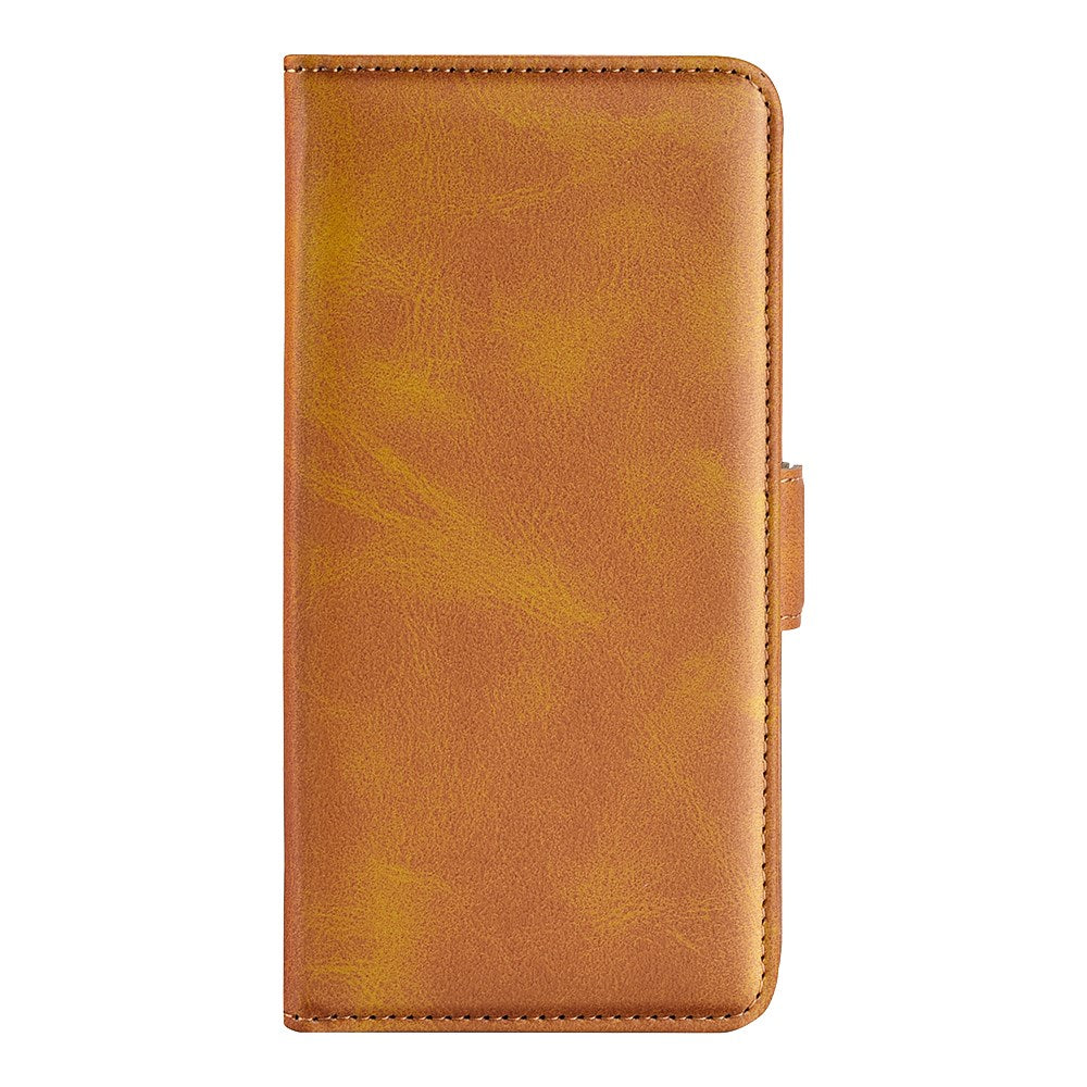 Motorola Moto G55 Wallet Flip Læder Cover m. Pung - Brun