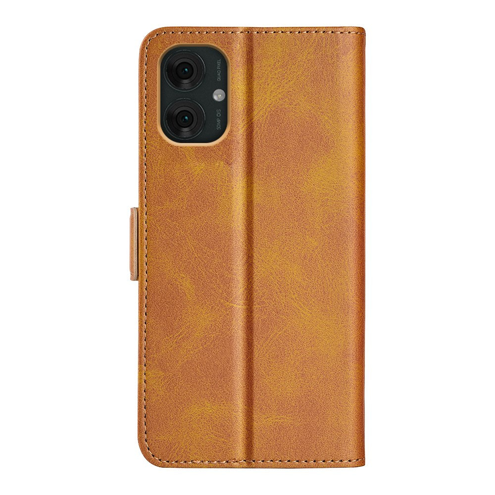 Motorola Moto G55 Wallet Flip Læder Cover m. Pung - Brun