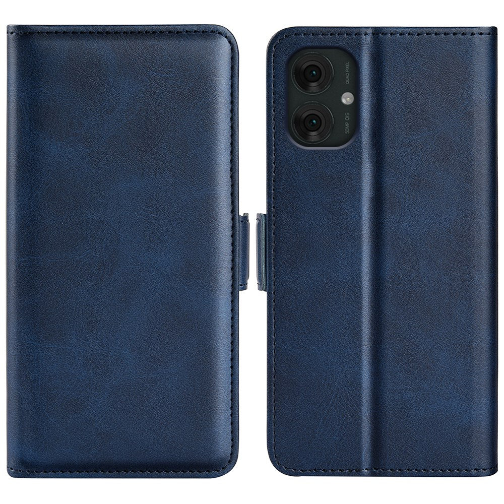 Motorola Moto G55 Wallet Flip Læder Cover m. Pung - Blå