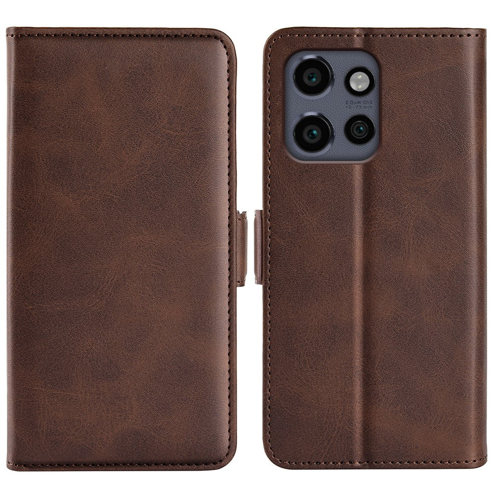 EIDERWOOD Motorola Edge 50 Neo Wallet Flip Læder Cover m. Pung - Brun