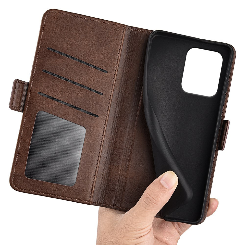 EIDERWOOD Motorola Edge 50 Neo Wallet Flip Læder Cover m. Pung - Brun