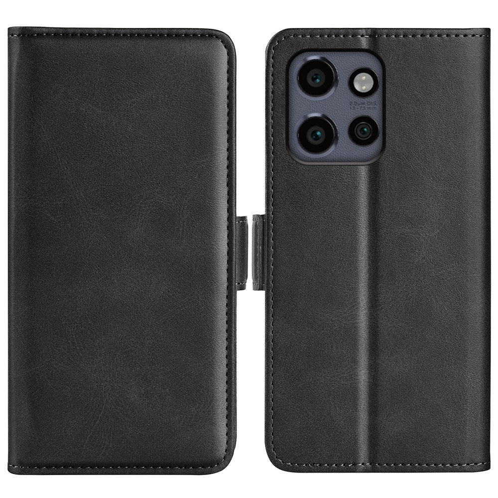 Motorola Edge 50 Neo Wallet Flip Læder Cover m. Pung - Sort