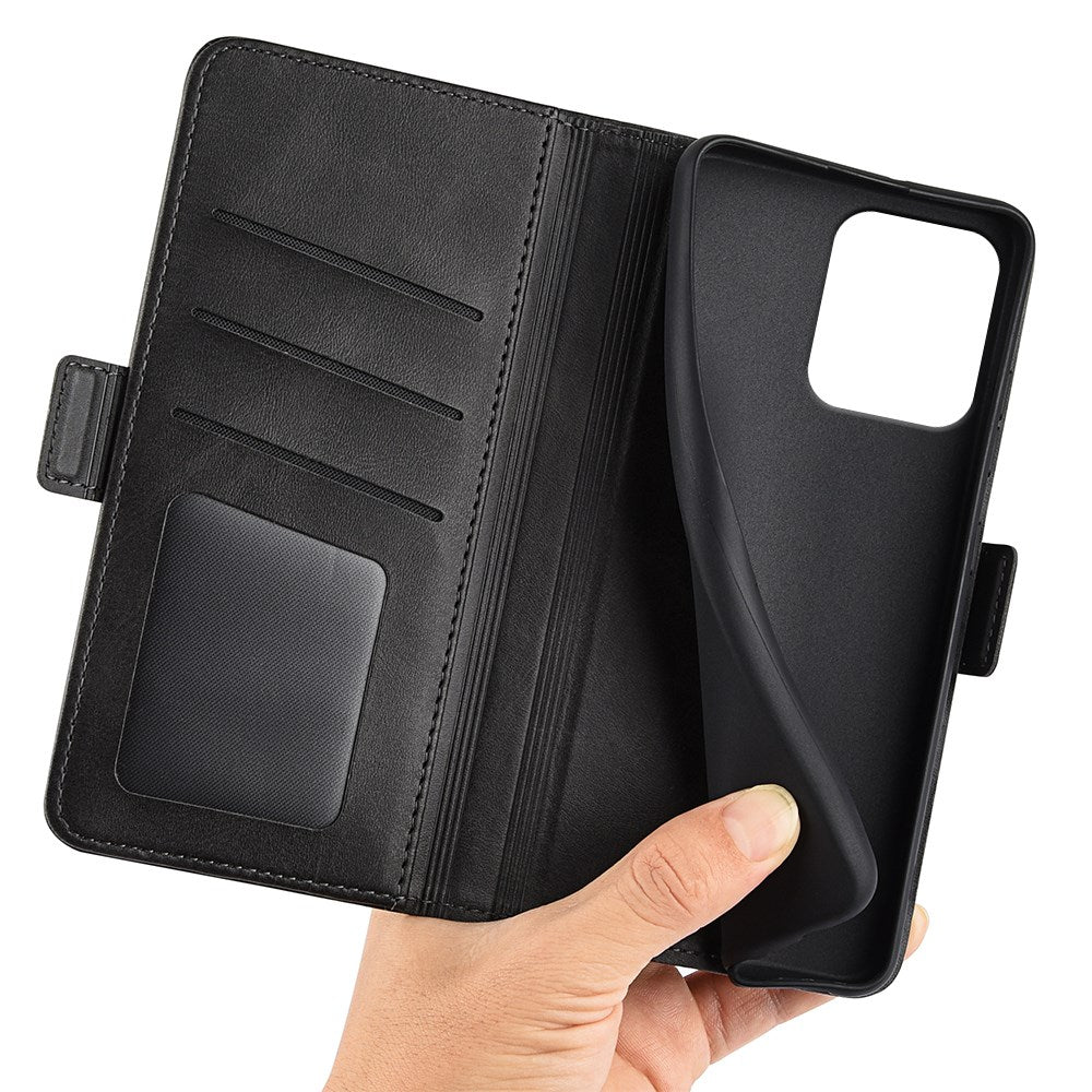 Motorola Edge 50 Neo Wallet Flip Læder Cover m. Pung - Sort