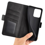 Motorola Edge 50 Neo Wallet Flip Læder Cover m. Pung - Sort