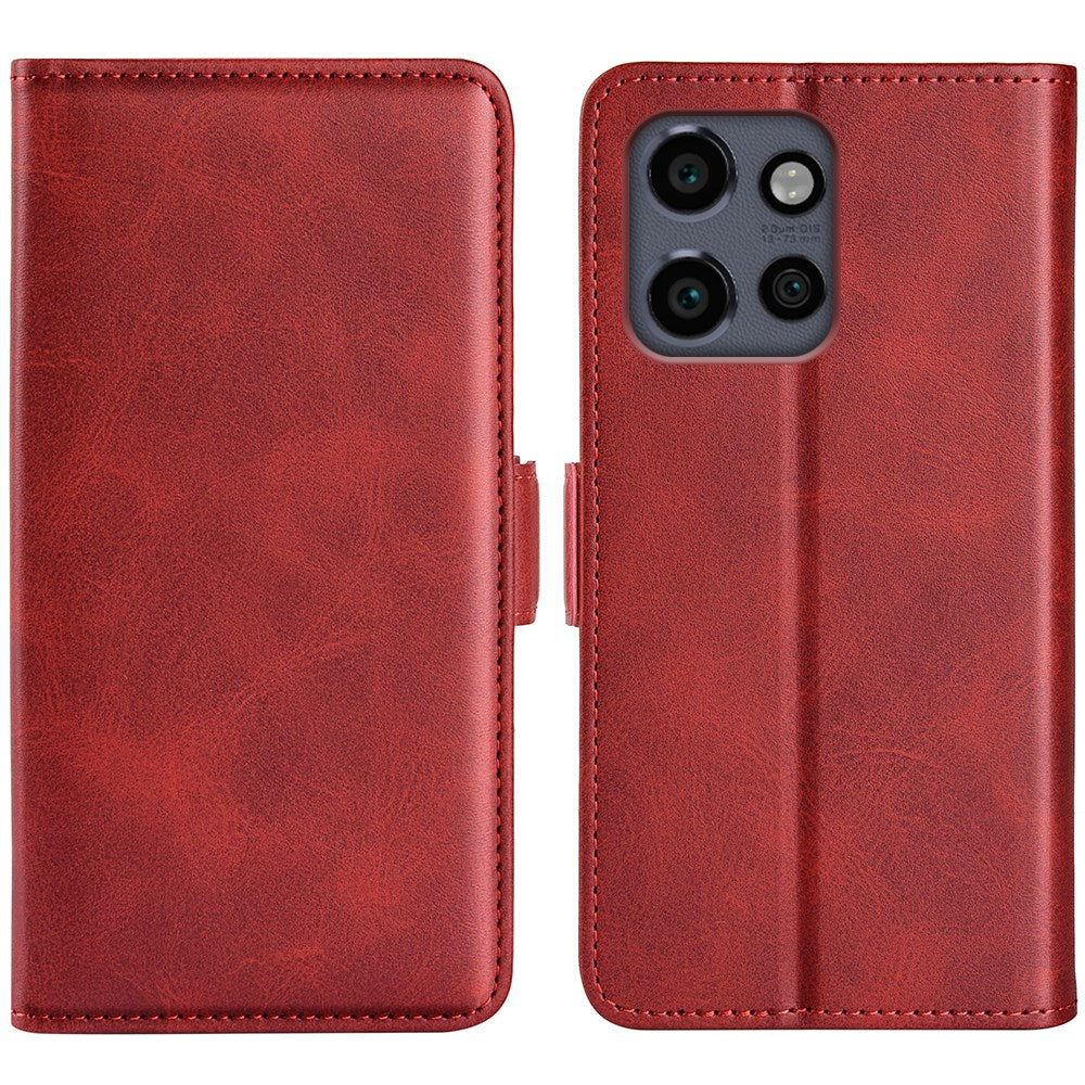 Motorola Edge 50 Neo Wallet Flip Læder Cover m. Pung - Rød