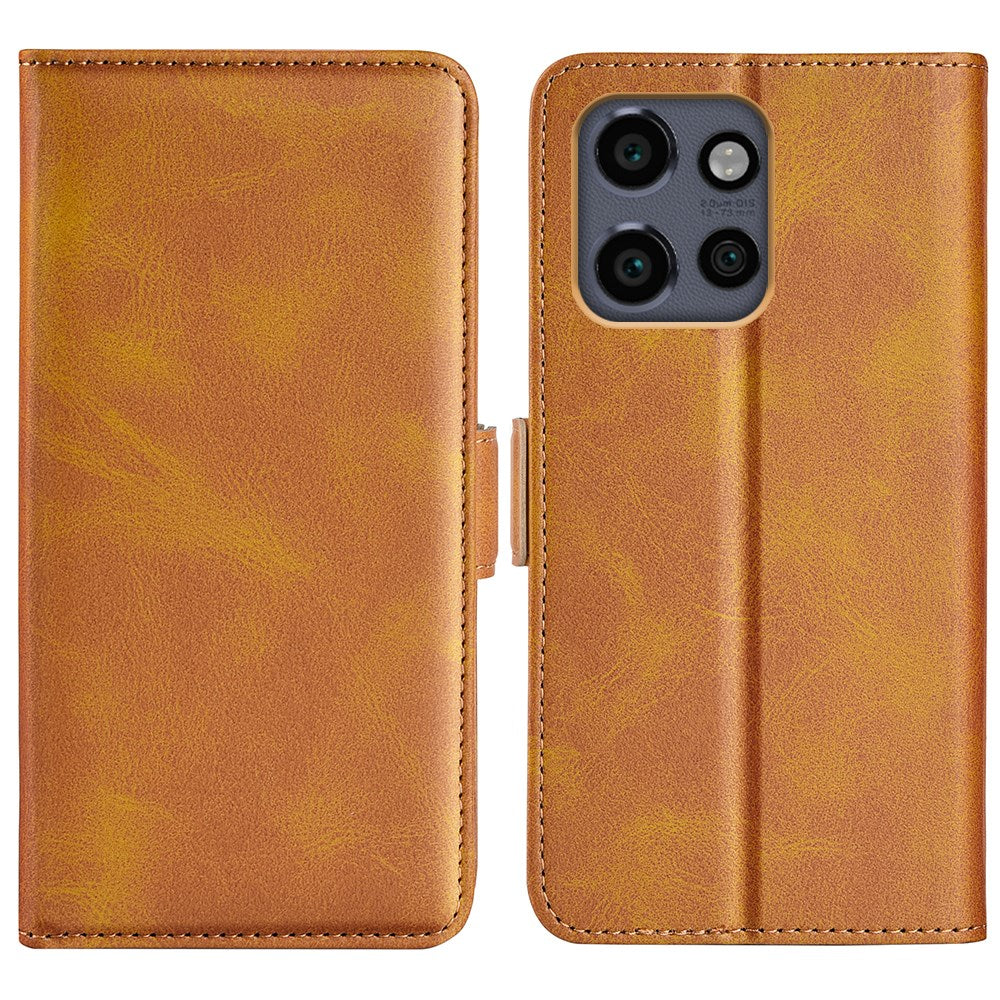 Motorola Edge 50 Neo Wallet Flip Læder Cover m. Pung - Gul