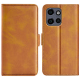 Motorola Edge 50 Neo Wallet Flip Læder Cover m. Pung - Gul