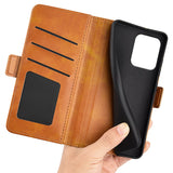 Motorola Edge 50 Neo Wallet Flip Læder Cover m. Pung - Gul