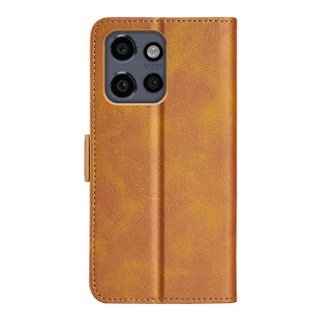 Motorola Edge 50 Neo Wallet Flip Læder Cover m. Pung - Gul