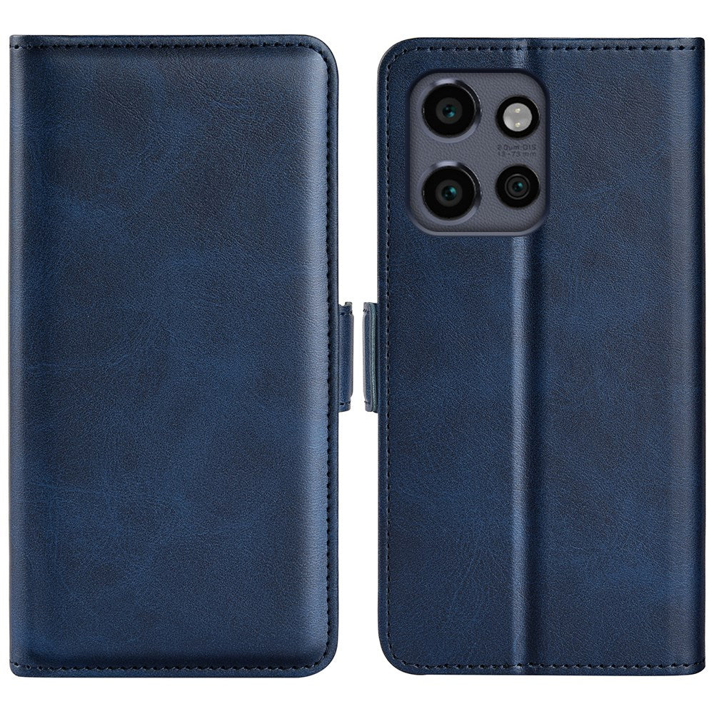 EIDERWOOD Motorola Edge 50 Neo Wallet Flip Læder Cover m. Pung - Mørkeblå