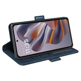 EIDERWOOD Motorola Edge 50 Neo Wallet Flip Læder Cover m. Pung - Mørkeblå