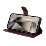 Samsung Galaxy S25 Ultra - EIDERWOOD Vegansk Læder Flip Cover - Brun