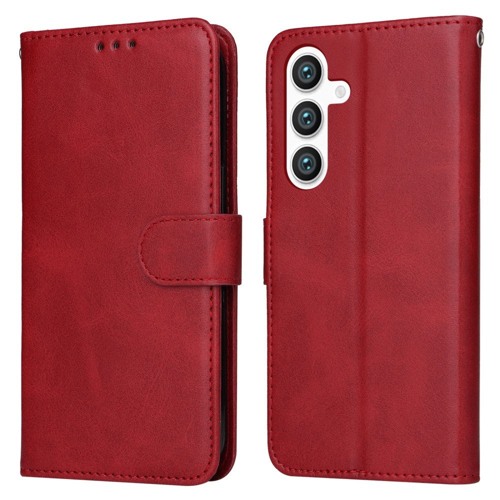 Samsung Galaxy S25 - EIDERWOOD Vegansk Læder Flip Cover - Rød