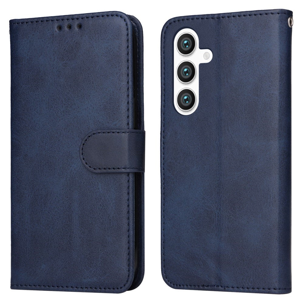 Samsung Galaxy S25 - EIDERWOOD Vegansk Læder Flip Cover - Blå