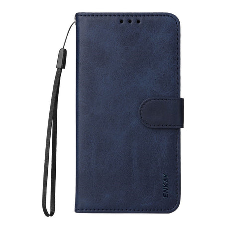 Samsung Galaxy S25 Ultra - EIDERWOOD 2-i-1 Kunstlæder Flip Case m. Skærmbeskyttelsesglas - Blå