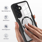 EIDERWOOD Samsung Galaxy S24 Bagside Cover - MagSafe Kompatibel - Sort / Gennemsigtig