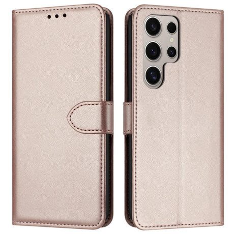 EIDERWOOD Samsung Galaxy S25 Ultra Vegansk Læder Cover - Aftagelig Strop og Kortholder - Rose Gold