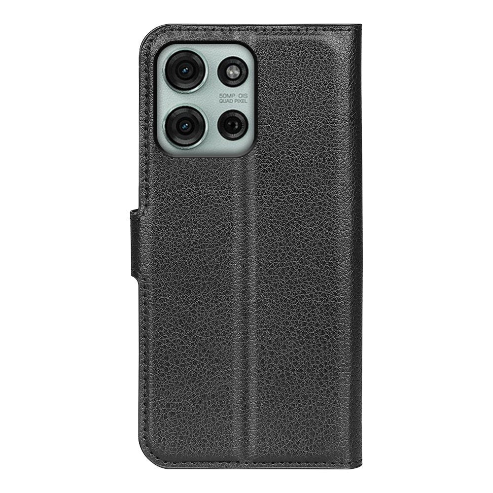 Motorola Moto G75 (5G) - EIDERWOOD Kunstlæder Flip Cover m. Kortholder & Ståfunktion - Sort