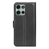 Motorola Moto G75 (5G) - EIDERWOOD Kunstlæder Flip Cover m. Kortholder & Ståfunktion - Sort